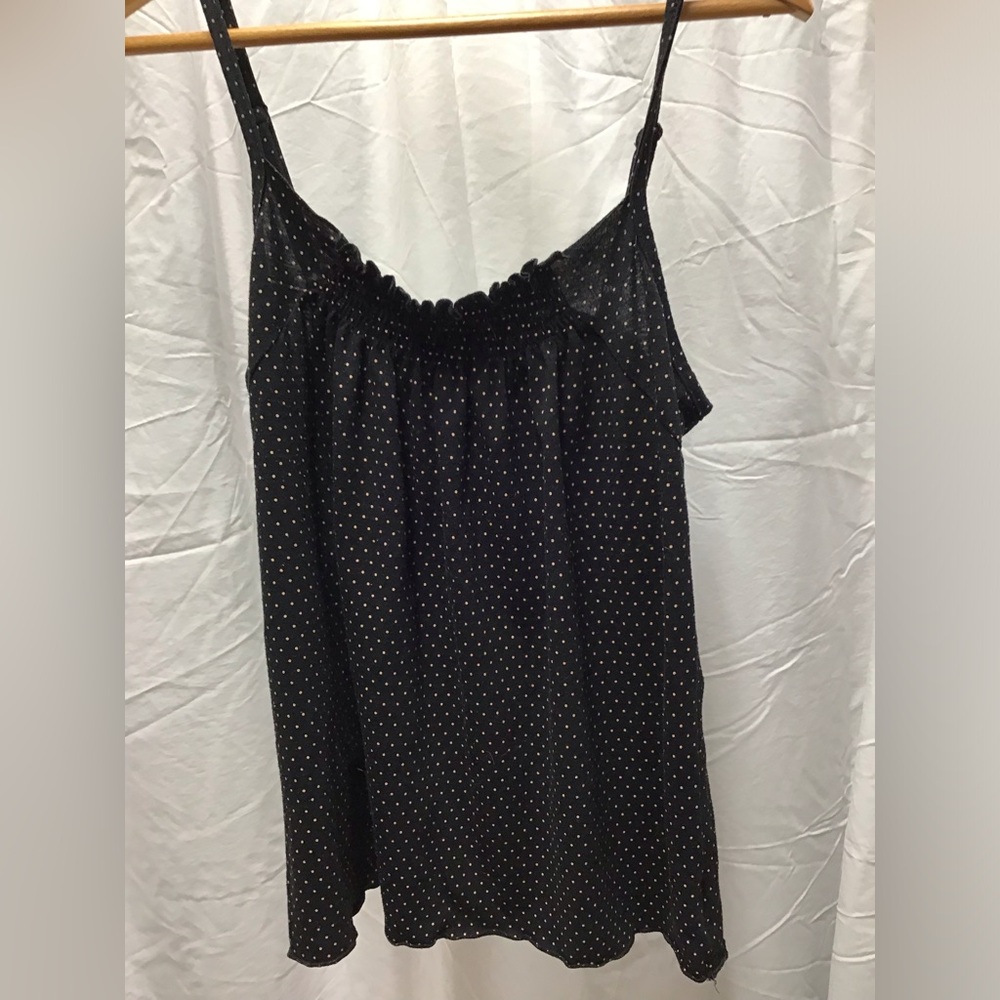 Black Smocked Sleeveless Camisole Pajama - Picture 4 of 12
